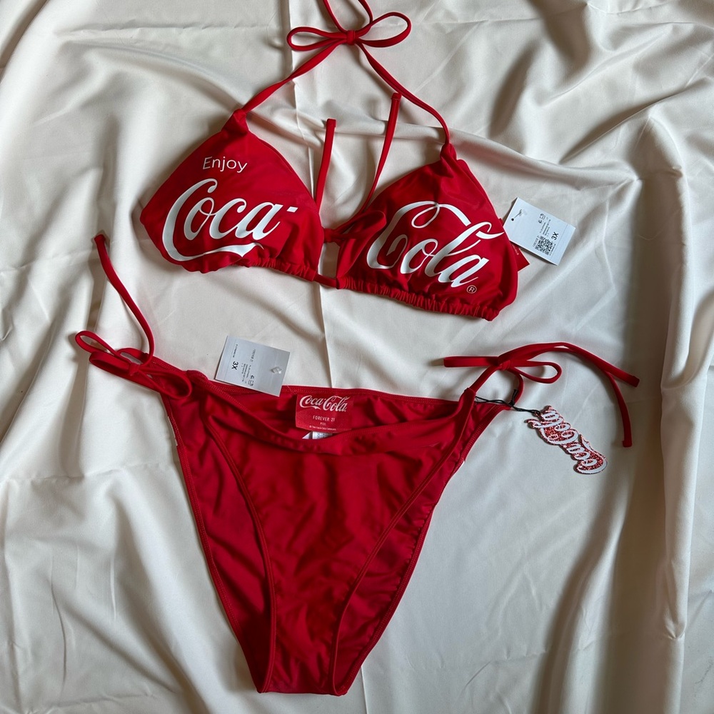Forever 21 x Coca Cola bikini set, size 3X